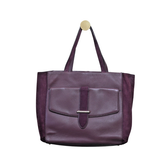 KATE SPADE Roselyn Hunts Burgundy Leather Tote Goat & Cowhide Feminine Corpcore - Picture 1 of 15